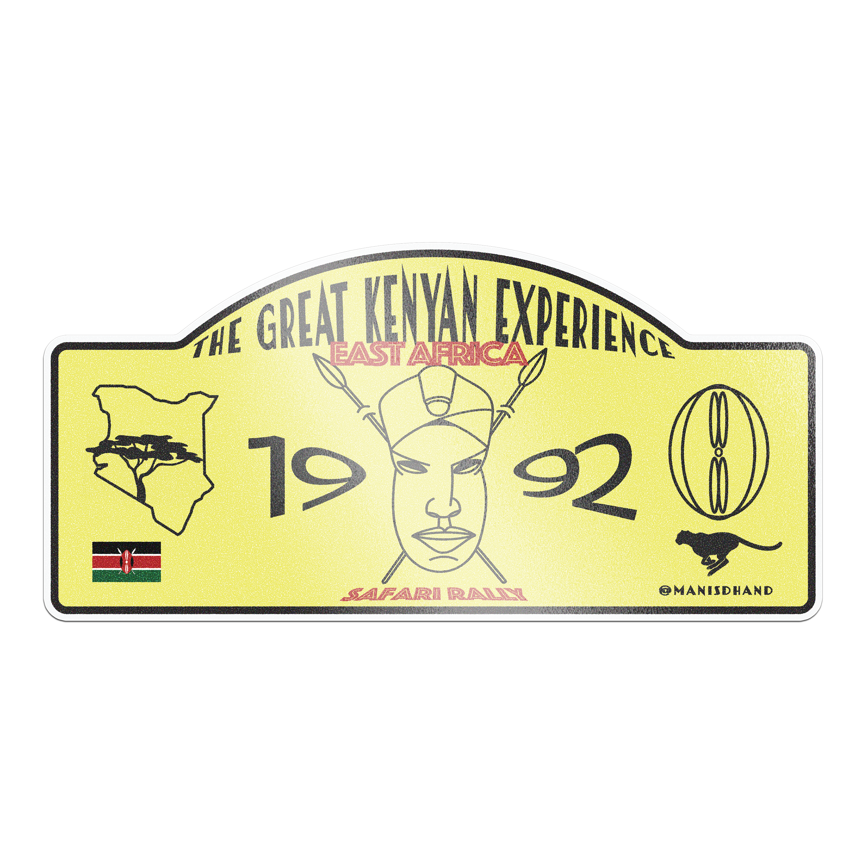 Dugu Safari Rally Plate Sticker